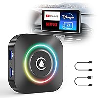 The Magic Box 2.0, Magic Box CarPlay with Netflix YouTube to Car and TV, Apple CarPlay and Android Auto Wireless Adapter for Car, Magic Box CarPlay Streaming for Factory Wired CarPlay Cars from 2016