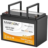 12V 100AH Hybrid Gel Deep Cycle Battery, Maintenance Free Rechargeable Batteries for RV, Camping, Wind Solar System, UPS, Wheelchair, Marine
