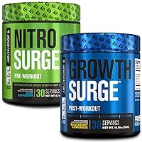 NITROSURGE Pre Workout Supplement, Growth Surge Post Workout Muscle Builder