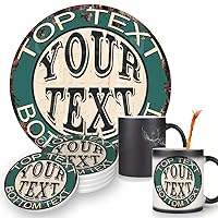 ANY NAME'S Your TEXT Custom Personalized Chic Sign coaster Mugs Rustic Shabby Vintage style Retro Kitchen Bar Pub Coffee Shop man cave Decor Gift Ideas (Green, 12 inch Aluminum Sign)