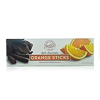 Sweet Candy Dark Chocolate Orange Sticks - Chocolate Covered Candy - Orange Flavor With Dark Chocolate Coating - Old Fashioned Sweet Treat - One (1) 10.5oz Box
