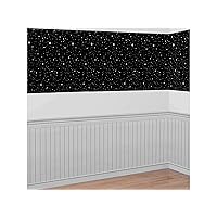 Hollywood Starry Nights Black & White Plastic Room Roll - 48