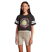 Volcom Girl's Lil Bike Shorts (Little Kids/Big Kids) Animal Print XL (14-16 Big Kid)