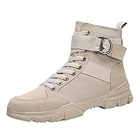 Mens Chukka Dress Boots Casual Boot Shoes Men Sneakers Low Top Breathable Casual Sneakers Walking Canvas Shoes Clamming Boots