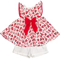 Peacolate 2-7T Summer Little Girls 2pcs Clothing Set Sleeveless Shirt and Shorts