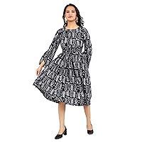 Women's Jaipur Cotton Black Dress