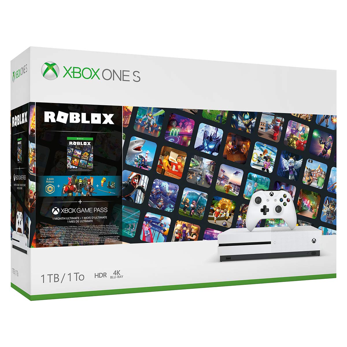 Microsoft Xbox One S 1TB Console - Roblox Bundle cho phép bạn thỏa sức khám phá thế giới game và trải nghiệm Roblox một cách tuyệt vời nhất. Đến với Xbox One S, bạn sẽ được truy cập miễn phí vào hàng ngàn trò chơi và giải trí đa dạng.