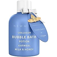 Collagen Bubble Bath - Long Lasting Bubbles Luxury Foaming Bath - Oatmeal Milk Honey - Moisturizing Relaxing Stress Relief Calming Self Care Spa Gift for Women Birthday Gifts Christmas