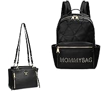 miss fong Diaper Bag Backpack Leather, Baby Diaper Bag Backpack & Crossbody Bag