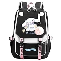 Cinnamoroll Basic Rucksack Wearproof Knapsack-Novelty Bookbag Large Capacity Backpack for Travel