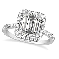 (3.32 ct) 14k White Gold Diamond Engagement - Size: 11