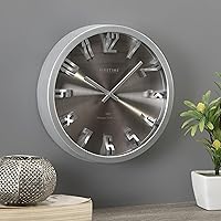 FirsTime & Co.® Steel Dimension Wall Clock, American Crafted, Silver, 10 x 2 x 10,
