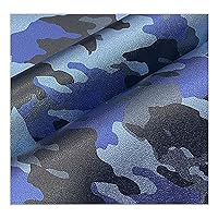 Faux Leather Sheets PU Faux Leather Fabric,Camouflage/Camo Pattern Leatherette Vinyl Leather Cloth,for DIY Crafts Wedding Sewing Making Earrings Crafts Hair Bows Clips Decoration- Blue Camouflage (Co
