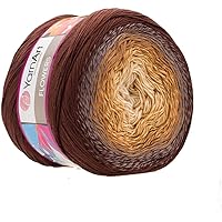 Yarn Art Flowers Yarn 55% Cotton 45% Acrylic 250gr 1094yds Multicolor Cotton Yarn Rainbow Crochet Yarn Spring Summer 2 Sport Yarn (284)