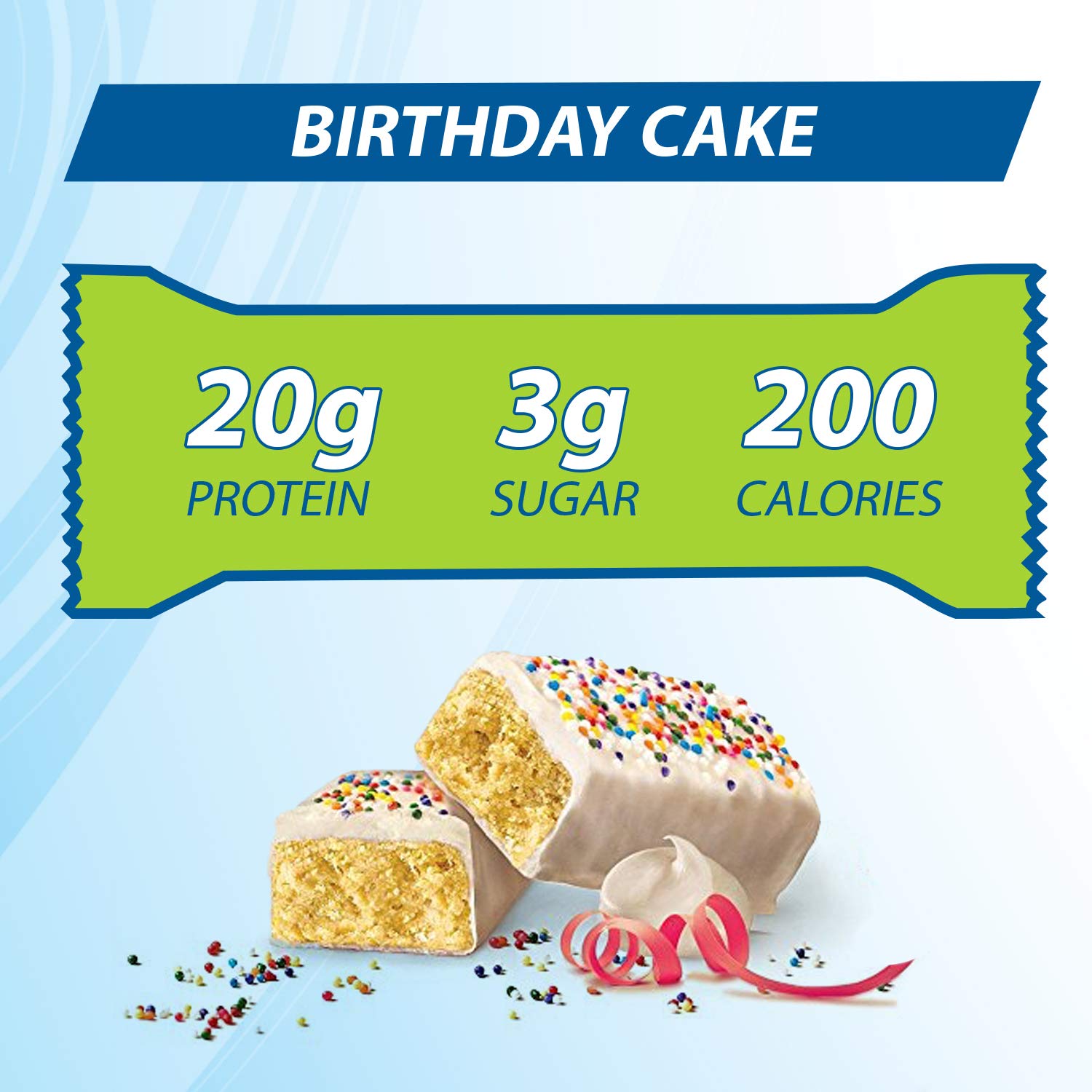 Pure Protein Bars, High Protein, Nutritious Snacks to Support Energy, Low Sugar, Gluten Free, Birthday Cake, 1.76 Ounce (Pack of 12)
