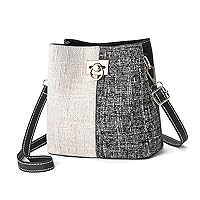 PINCNEL Cross Body Bag Purses for Women - PU Leather Crossbody Bucket Bag with Adjustable Shoulder Strap, Multiple Pockets