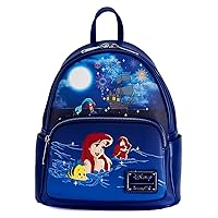 Loungefly The Little Mermaid Ariel Fireworks Mini Backpack Dark Blue
