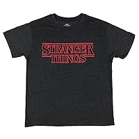 Stranger Things Boys' TV Show Title Series Logo Shirt Tee T-Shirt Crewneck