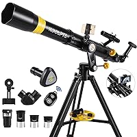 Telescope with Digital Eyepiece - Astronomy Refracting Telescope 90mm Aperture 900mm.For Beginners,Kids and Professionals, Vertisteel Altazimuth Mount, Powerful and Compact.Perfect for Observing Black