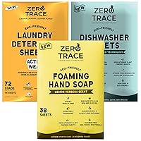 Eco-Friendly Cleaning Trio: Active Wear Laundry, Dishwasher, & Hand Soap - Zero Trace Sheets