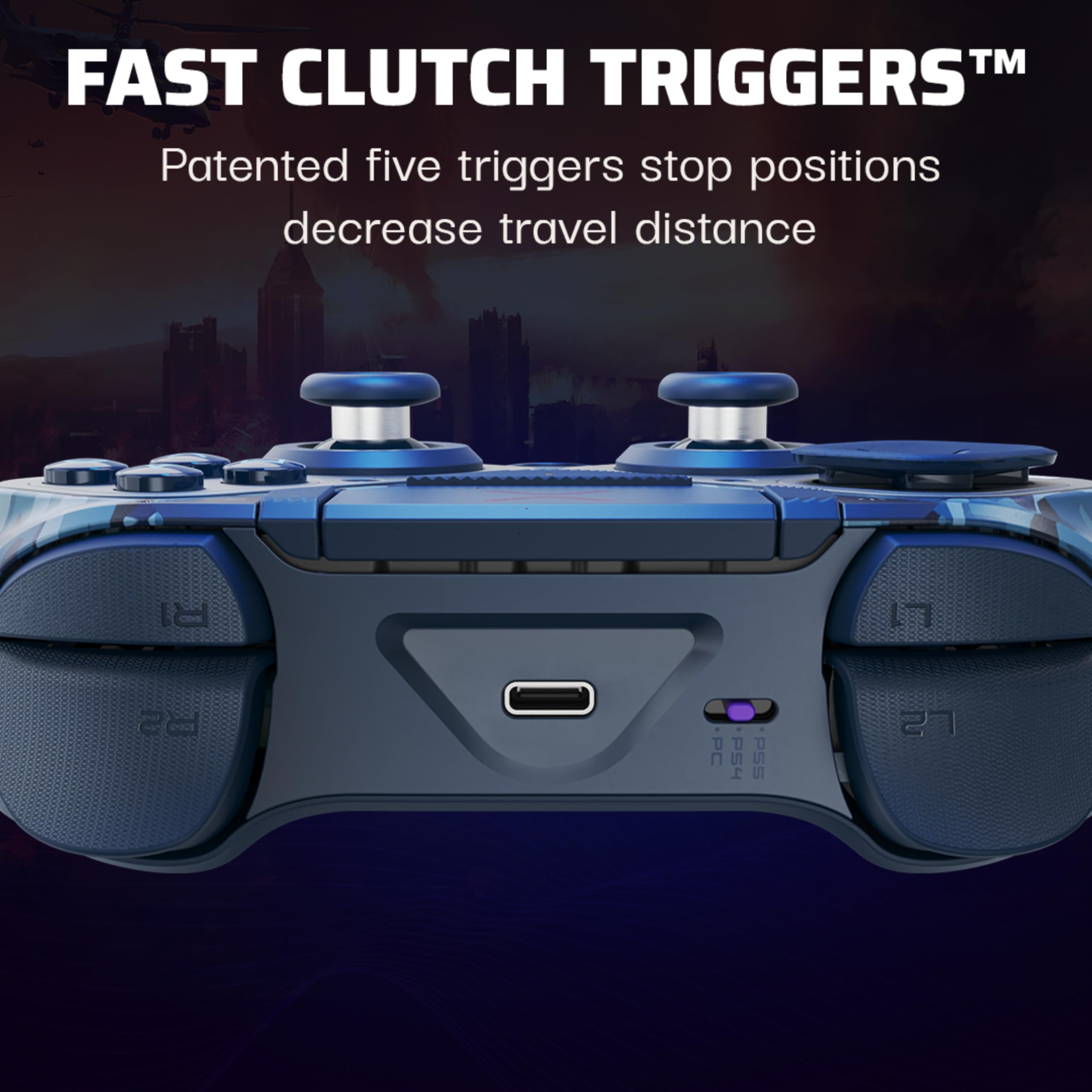 PDP Victrix Pro BFG Wireless Controller for PS4/PS5/PC, Midnight Mask Sony 3D Audio, Modular Back Buttons/Clutch Triggers/Joystick