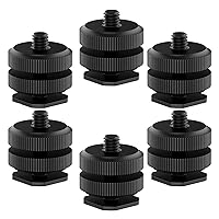 Camera Hot Shoe Mount(6 Pack) to 1/4
