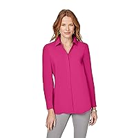 Foxcroft Women's Kylie Long Sleeve Stretch Solid Blouse