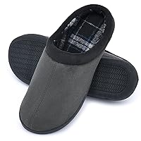 Memory Foam Mens Slippers Slip-On Comfy House Slippers for Men Indoor Outdoor Non-Slip Warm Winter Men’s Bedroom Slippers Size