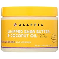 Alaffia, Coconut Oil Whipped Shea Butter Wild Lavender, 4 Ounce