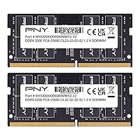 PNY Performance 32GB (2x16GB) DDR4 DRAM 3200MHz (PC4-25600) CL22 (Compatible with 2933MHz, 2666MHz, 2400MHz or 2133MHz) 1.2V Notebook/Laptop (SODIMM) Computer Memory Kit – MN32GK2D43200-TB