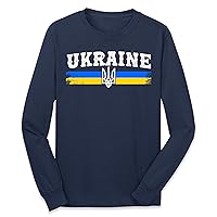TEEAMORE I Stand with Ukraine Stop The War Pray Peace Stand Ukranian Flag Women Men Long Sleeve Shirt