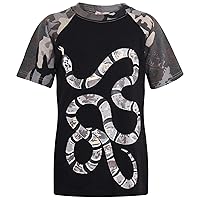 A2Z Boys T Shirts Kids Designer's 100% Cotton Charcoal Snake Print T-Shirt 5-13 Year