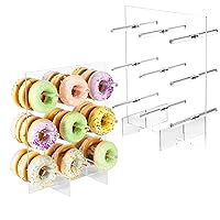 Donut Holder Stand Hold 36 Donuts, Clear Acrylic Donut Wall Display Stand for Party, Acrylic Doughnut Board for Dessert Table, Donut Stands Holder for Wedding, Decorations, Baby Showers