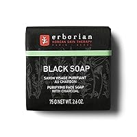 Erborian - Black Purifying Face Soap with Charcoal - Korean Skincare - 2.6 oz
