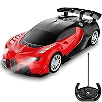 GaHoo Remote Control Car for Kids - 1/16 Scale Electric Remote Toy Racing, with LED Lights High-Speed Hobby Toy Vehicle, RC Car Gifts for Age 3 4 5 6 7 8 9 Year Old Boys Girls (Red)
