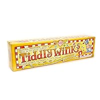 Tiddlywinks, a Traditional Family Game with 28 Multicolored Pieces, is a Timeless Retro Classic Travel Game for Kids or Adults with a Nostalgic Educational Board Game Feel