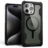 ULTIMAL Case Designed for iPhone 15 Pro Max 6.7 Inch, Rugged Military Cover with Lightweight Sporty Design, Slim Shockproof Bumper Case Compatible with Magsafe (Black/Black, for 15 promax)