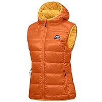 Mapamyumco Women’s Lightweight Puffer Vest with Hood, Water-Resistant Sleeveless Jacket for Hiking Ski
