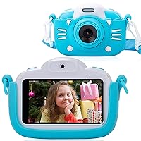 Children's Digital Camera, 3 Inch Touch Screen, Kids Video Camera Recorder Child Camcorder with 32G TF Card, for Girls Boys Toys Gifts,Blue