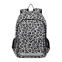 ALAZA Snow Leopard Print Gray Laptop Backpack Purse for Women Men Travel Bag Casual Daypack with Compartment & Multiple Pockets