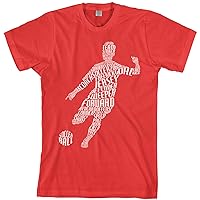 Threadrock Men's Soccer Player Typography Design T-Shirt