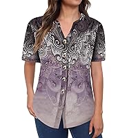 V Neck Shirts for Women Dressy Casual Plus Size T Shirts for Women Oversized Graphic