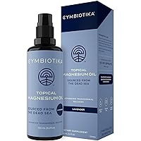 CYMBIOTIKA Topical Magnesium Oil Spray for Body, Supplement for Leg Cramps, Muscle, Joint Health & Sleep Support, Includes Magnesium Chloride, Lavender Extract, Aloe Vera - Skin Applicator