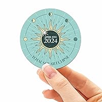 2024 Eclipse Sticker for Laptop, Mint Green April 8 Total Solar Eclipse Decal for Hydroflask Water Bottle