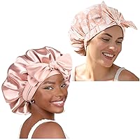 Satin Bonnet Silk Bonnet and Shower Cap Reusable Waterproof