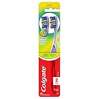 Colgate 360 Advanced 4 Zone Toothbrush Value Pack, Soft, 0.08 Pound
