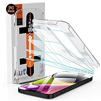 DIMONCOAT 4-PACK for iPhone 14/13 Pro/13 Screen Protector [Auto Alignment Kit][10X Military Protection] compatible iPhone 14/13 Pro/13 6.1