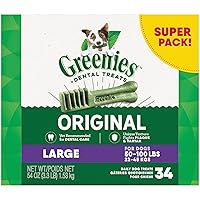 Greenies Original Large Natural Dental Care Dog Treats, 54 oz. Pack (34 Treats)