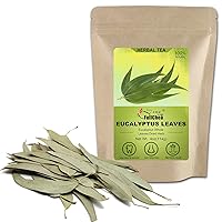 FullChea - Dried Eucalyptus Leaves - 4oz/114g - Hojas de Eucalipto - Premium Chinese Dried Eucalyptus Herb Whole Leaf - Non-GMO - Caffeine-free - Easy Breathing Support