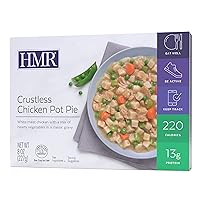 HMR Crustless Chicken Pot Pie Entrée | Pre-packaged Lunch or Dinner to Support Weight Loss | Ready to Eat | 13g of Protein | Low Calorie Food | 8oz Serving per Meal | Pack of 6